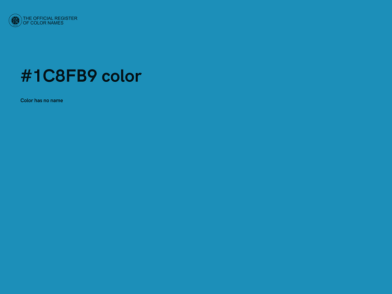 #1C8FB9 color image