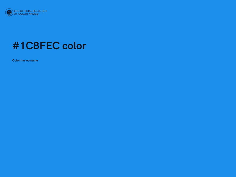 #1C8FEC color image