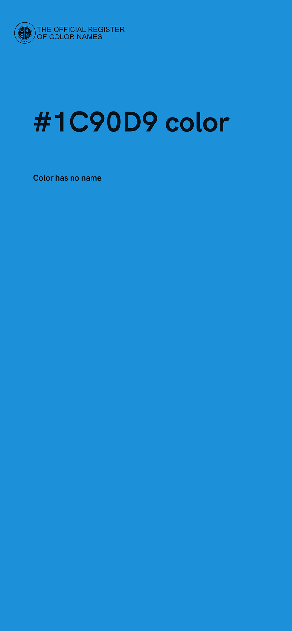 #1C90D9 color image