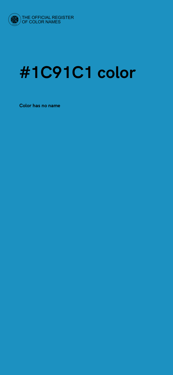 #1C91C1 color image