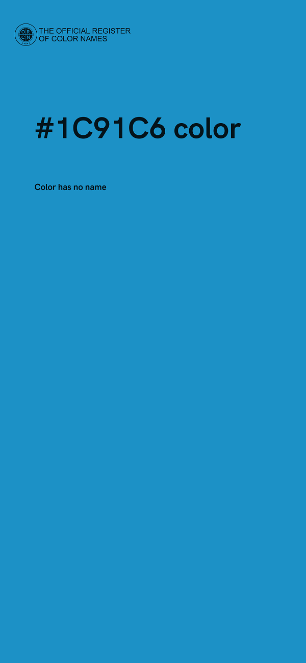 #1C91C6 color image