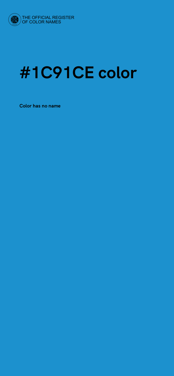 #1C91CE color image