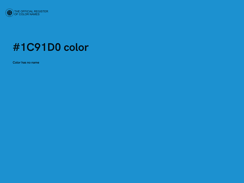 #1C91D0 color image