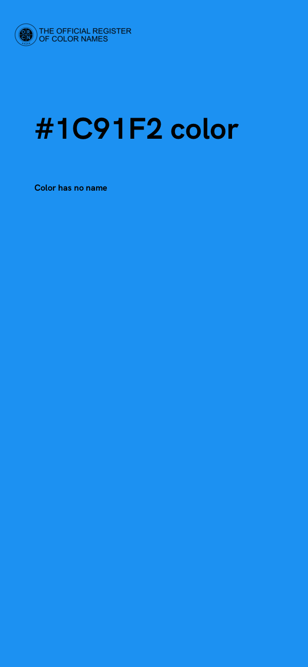 #1C91F2 color image