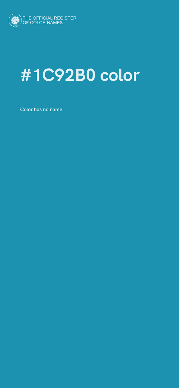 #1C92B0 color image