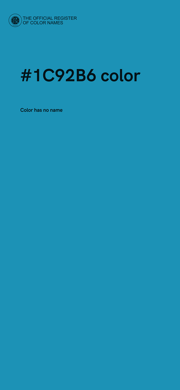 #1C92B6 color image