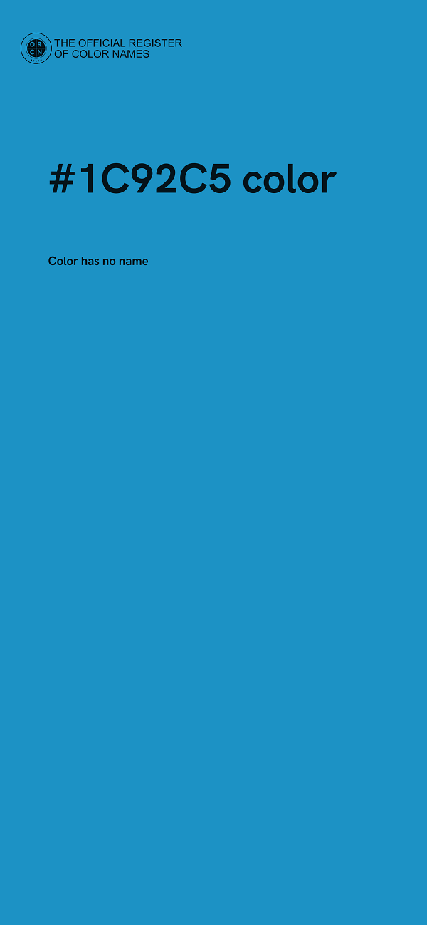 #1C92C5 color image