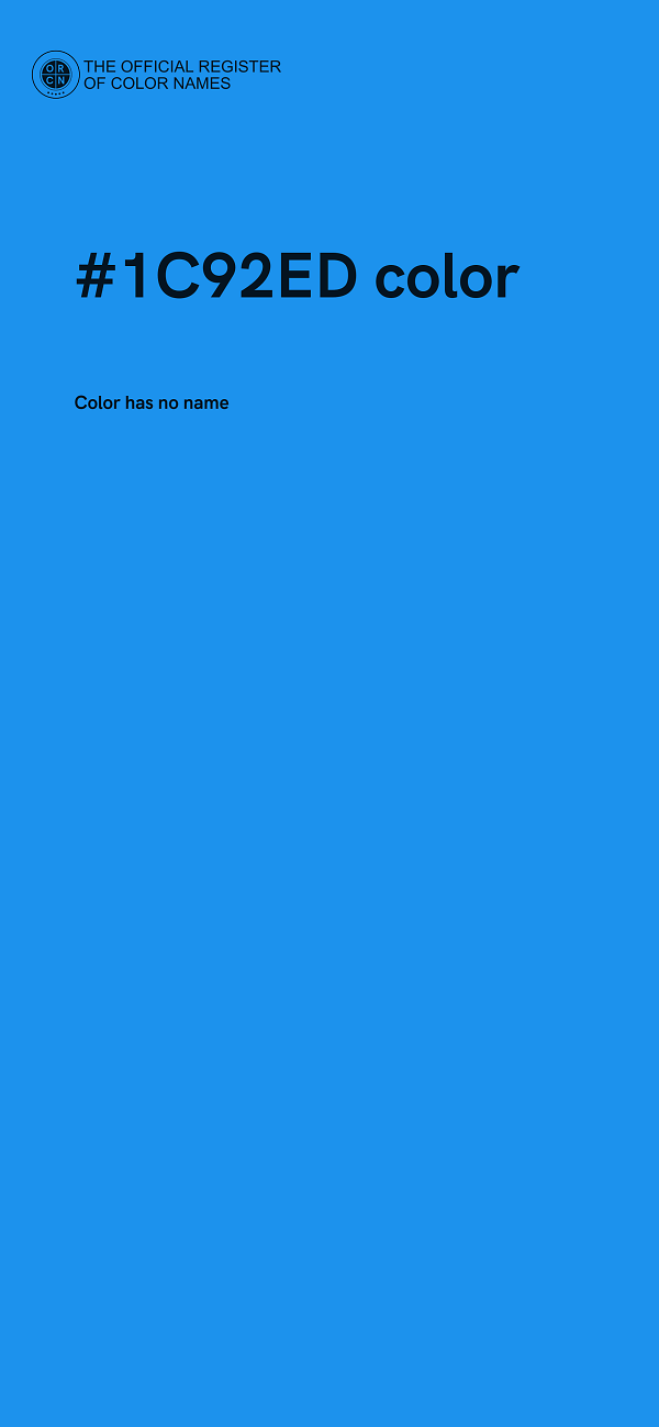 #1C92ED color image