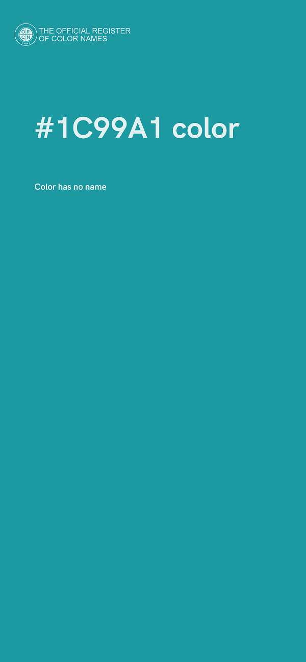 #1C99A1 color image