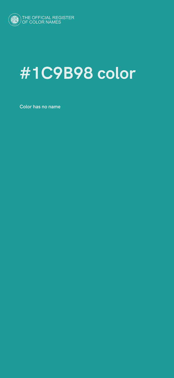 #1C9B98 color image