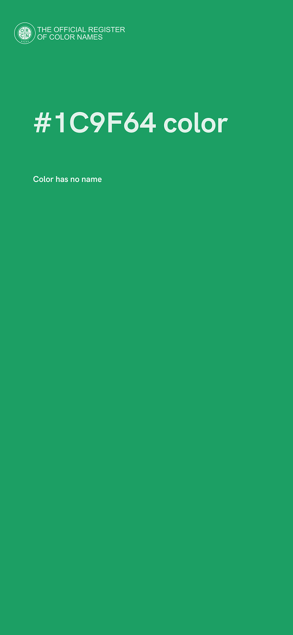 #1C9F64 color image