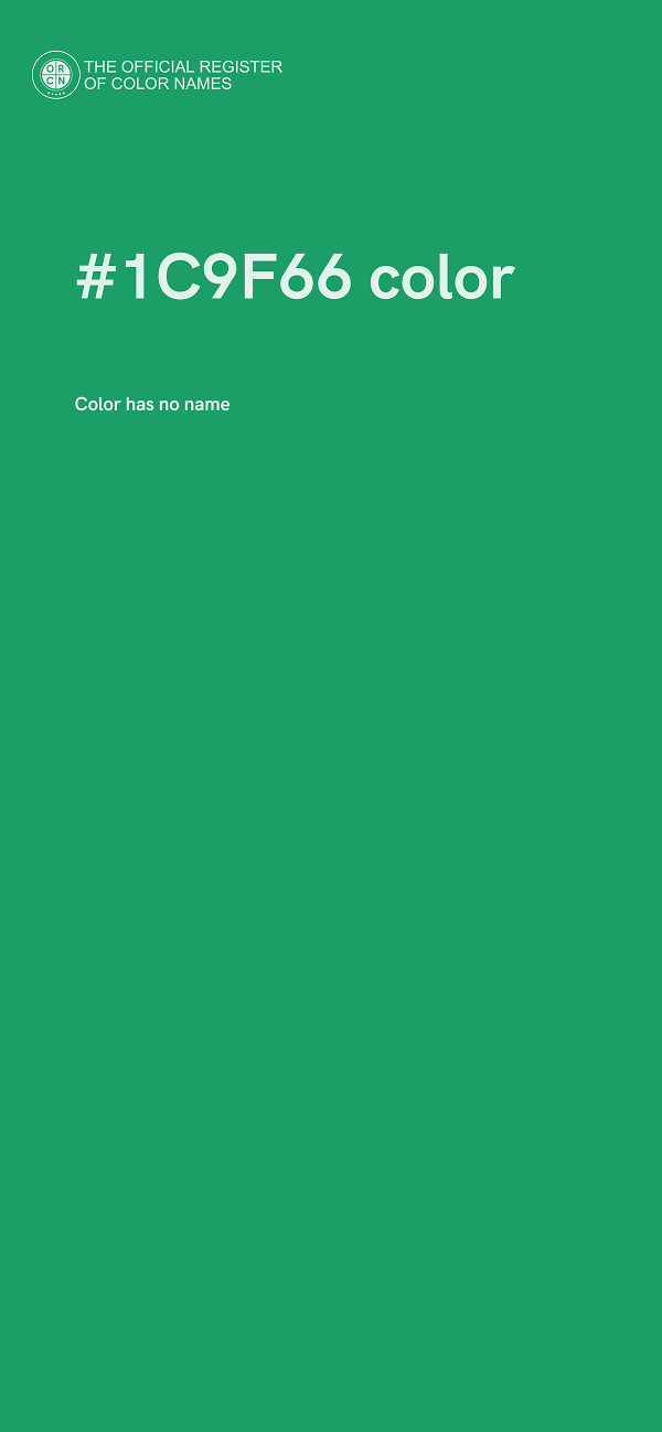 #1C9F66 color image