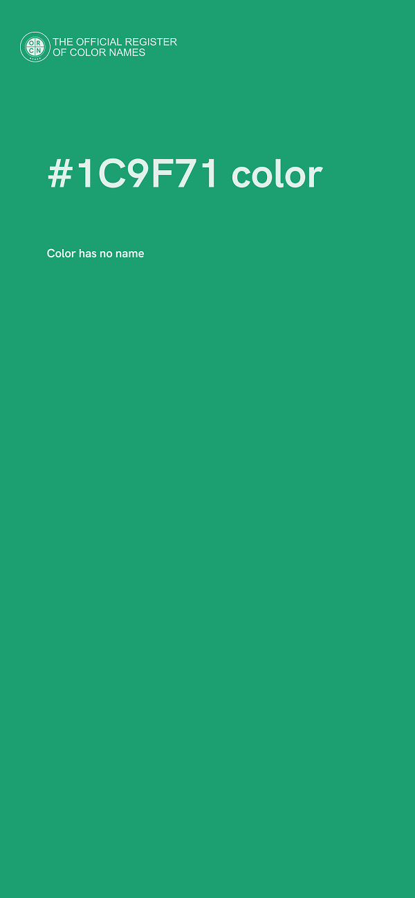 #1C9F71 color image