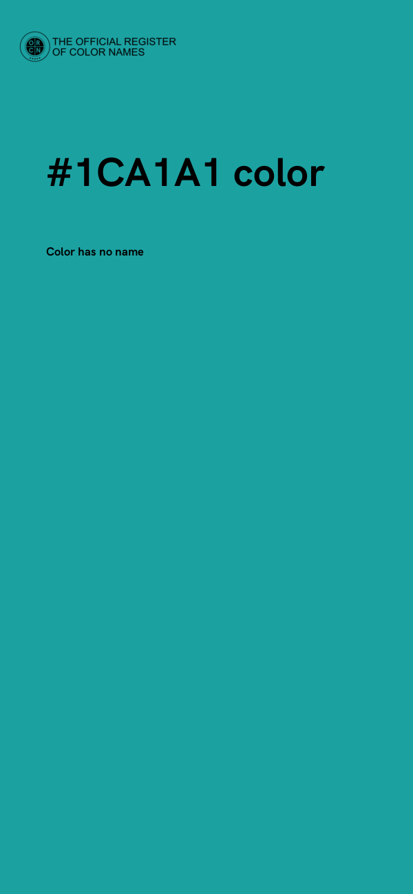 #1CA1A1 color image