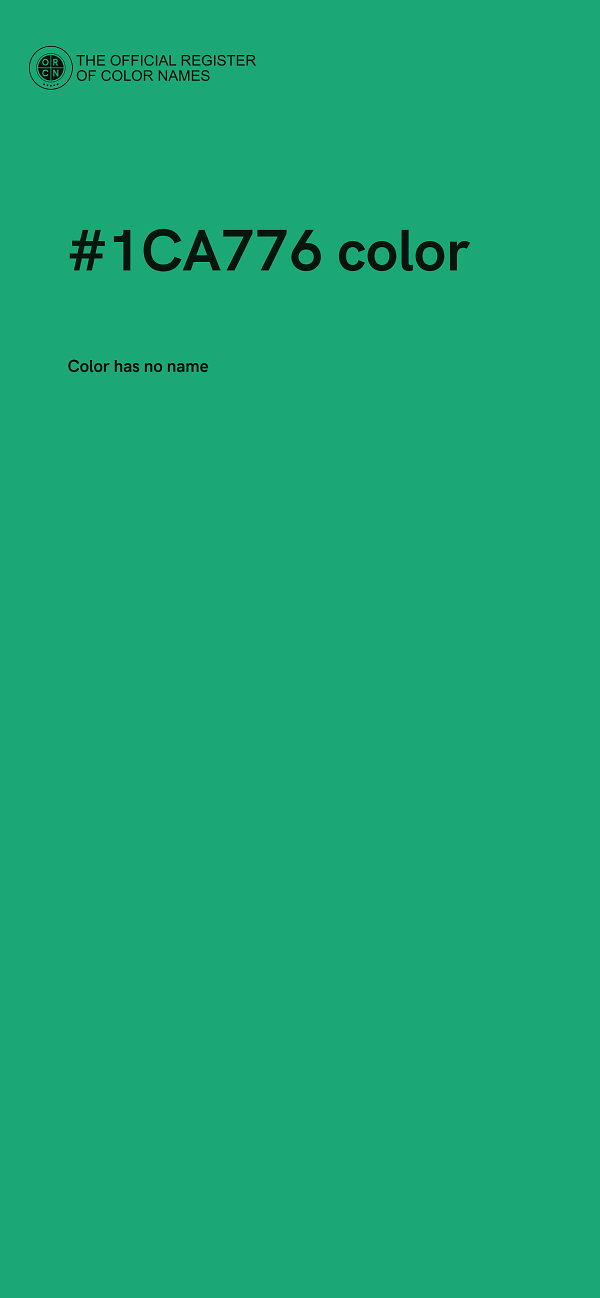 #1CA776 color image