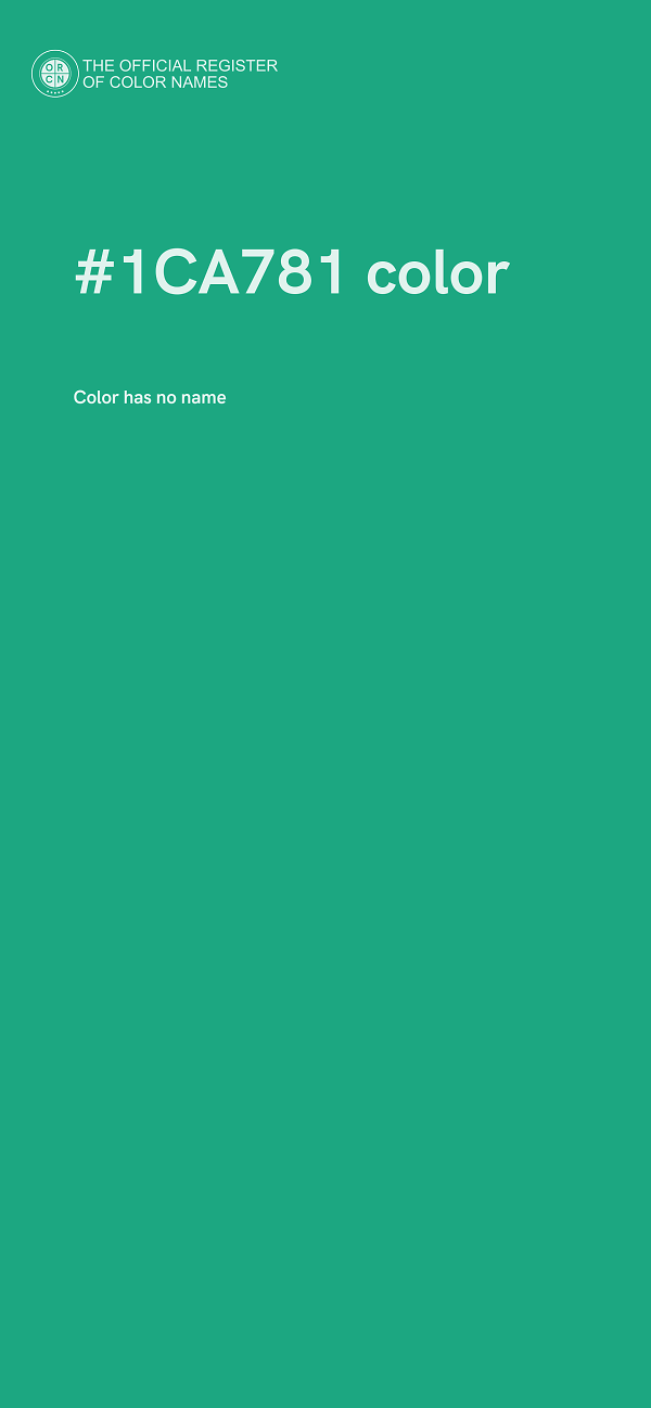#1CA781 color image