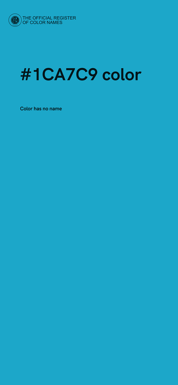 #1CA7C9 color image