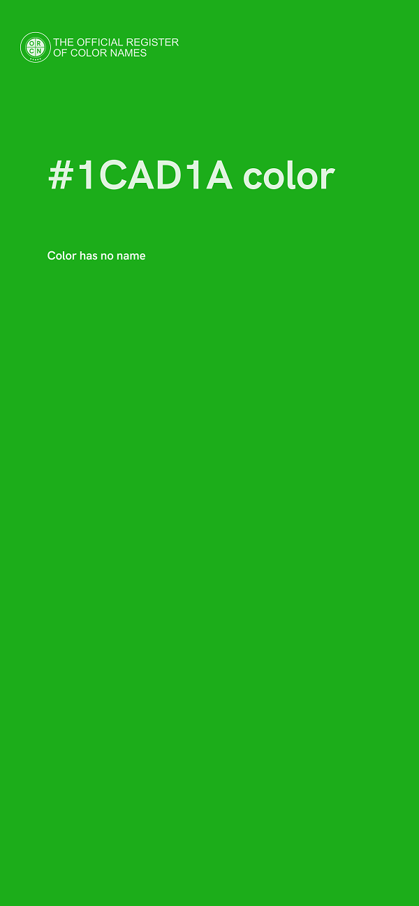 #1CAD1A color image