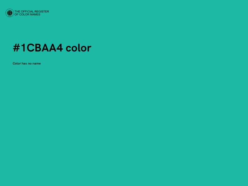 #1CBAA4 color image