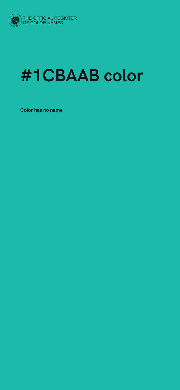#1CBAAB color image