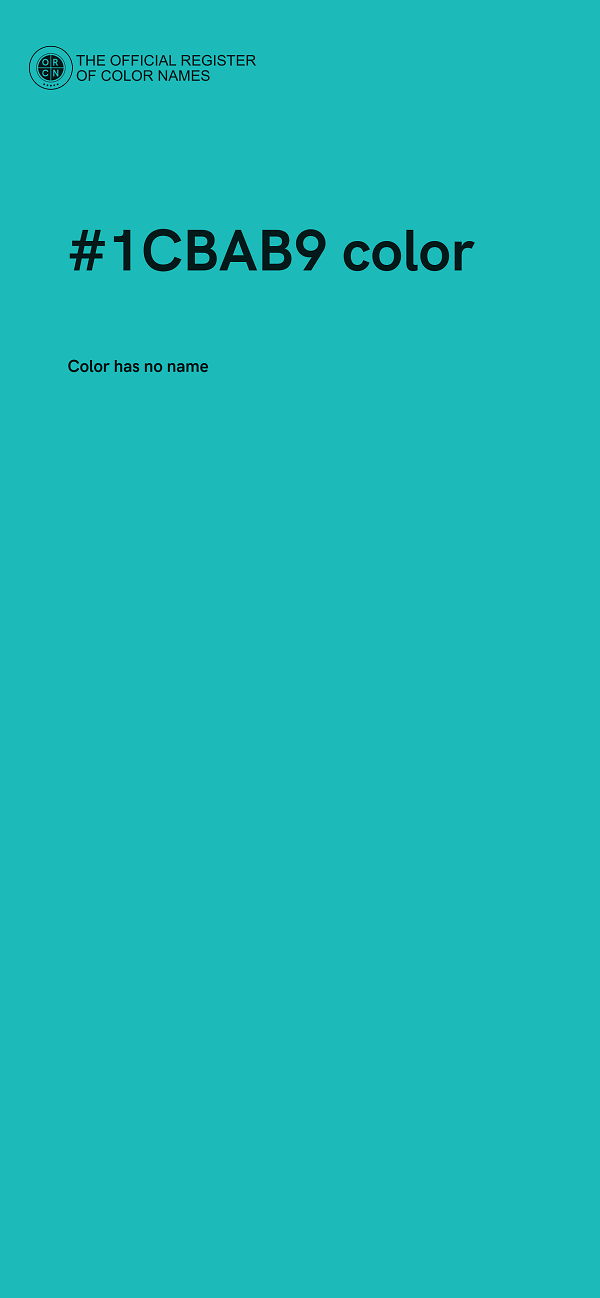 #1CBAB9 color image