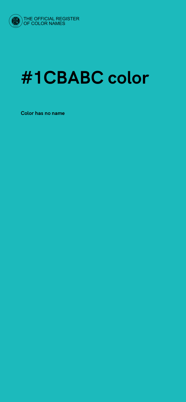 #1CBABC color image