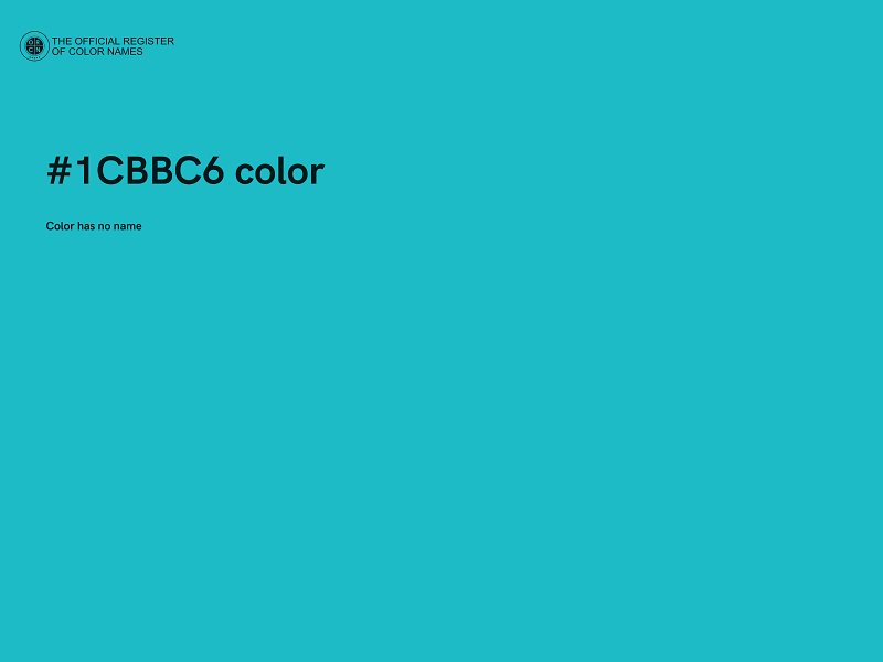 #1CBBC6 color image