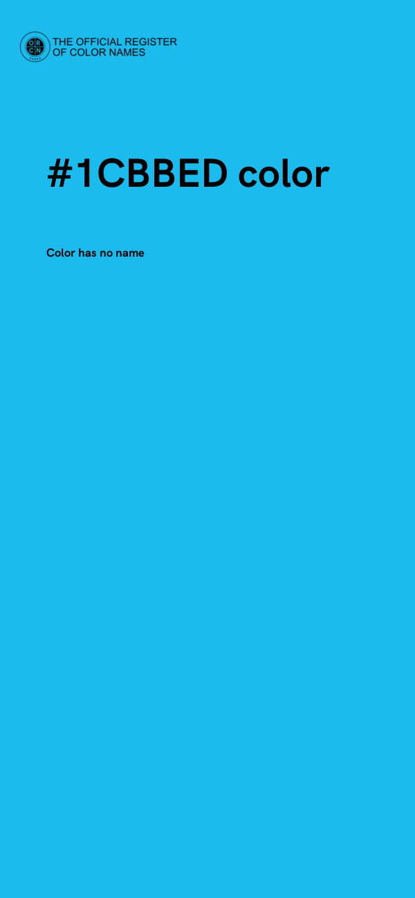 #1CBBED color image