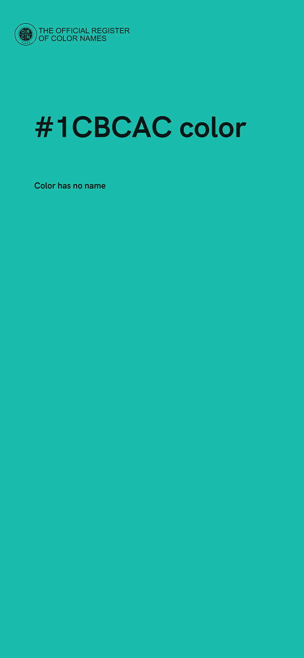 #1CBCAC color image
