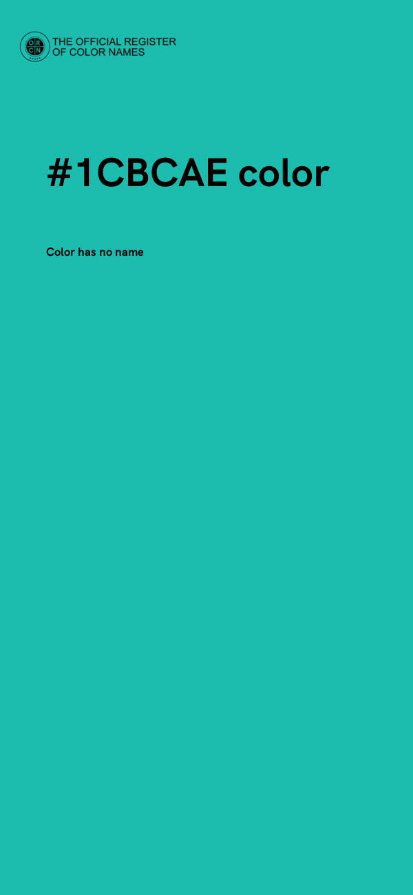#1CBCAE color image