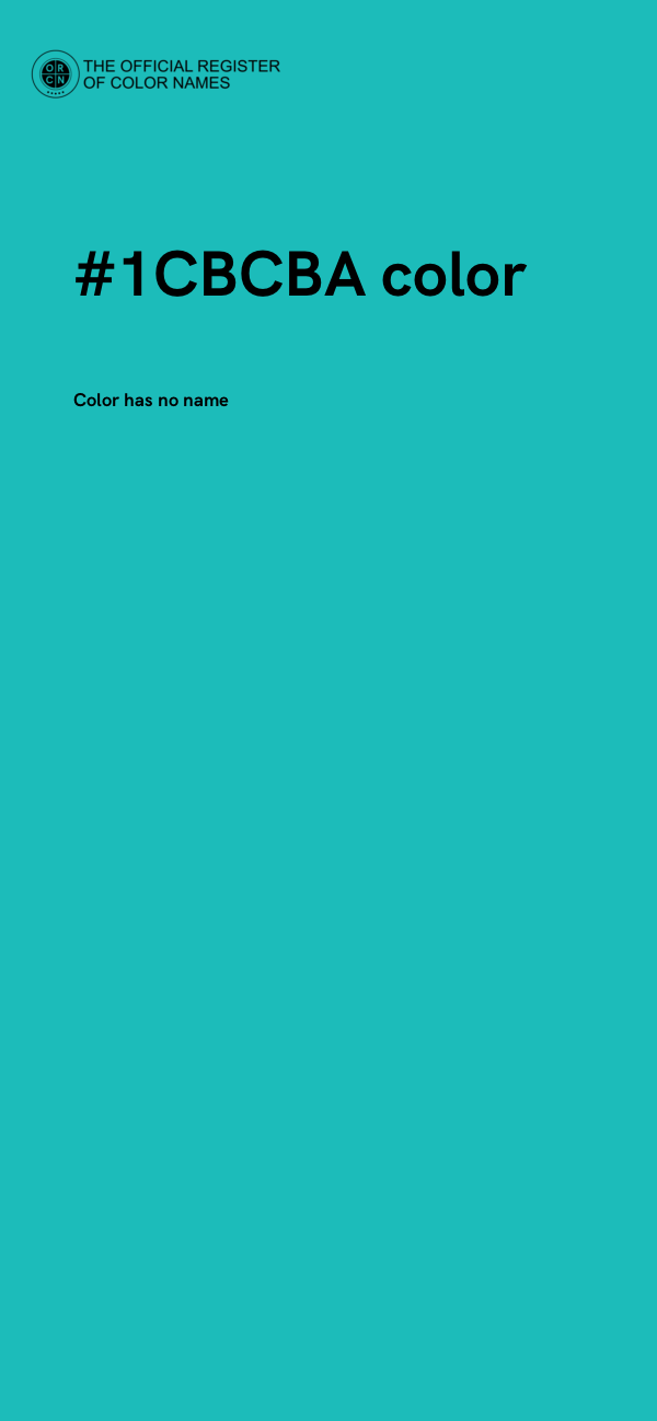 #1CBCBA color image