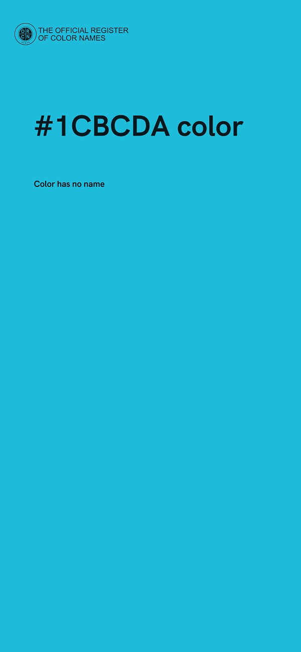 #1CBCDA color image