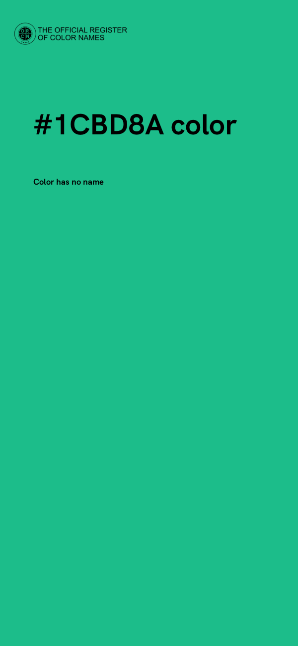 #1CBD8A color image
