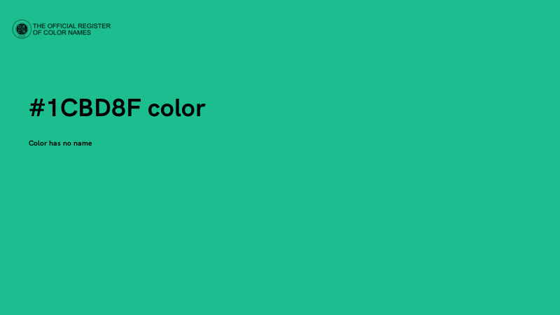 #1CBD8F color image
