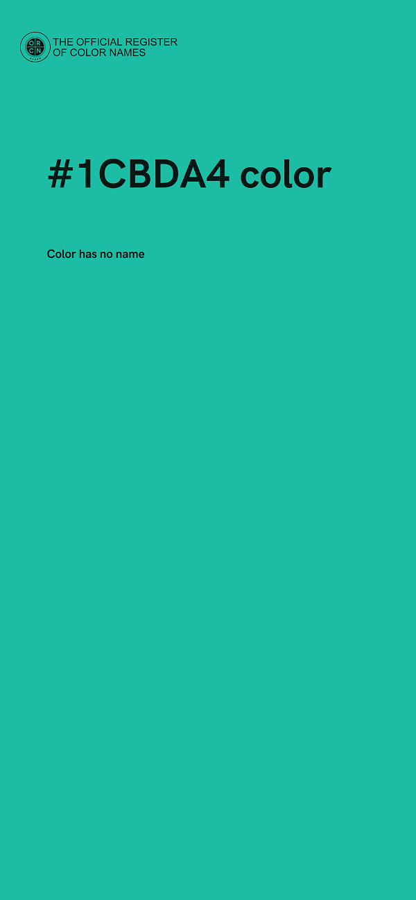#1CBDA4 color image