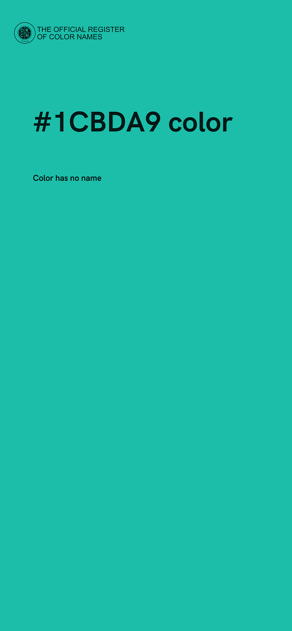 #1CBDA9 color image