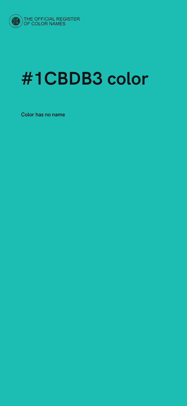 #1CBDB3 color image