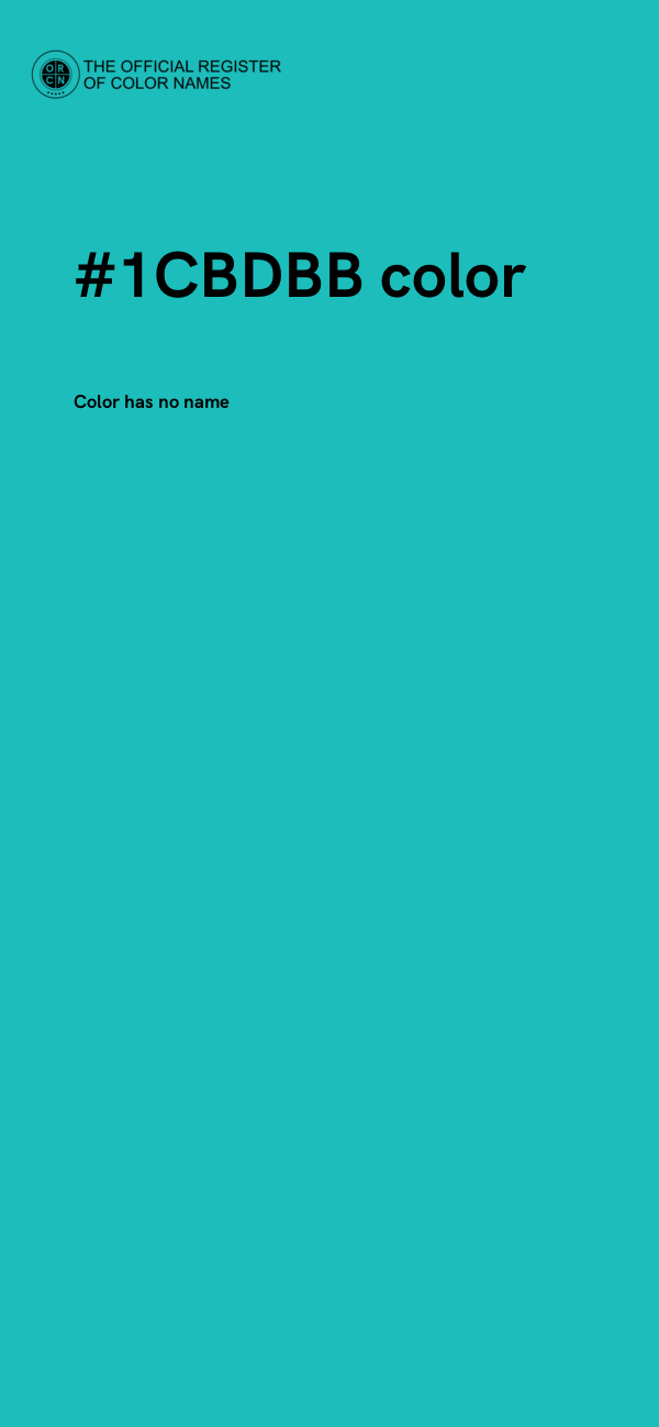 #1CBDBB color image