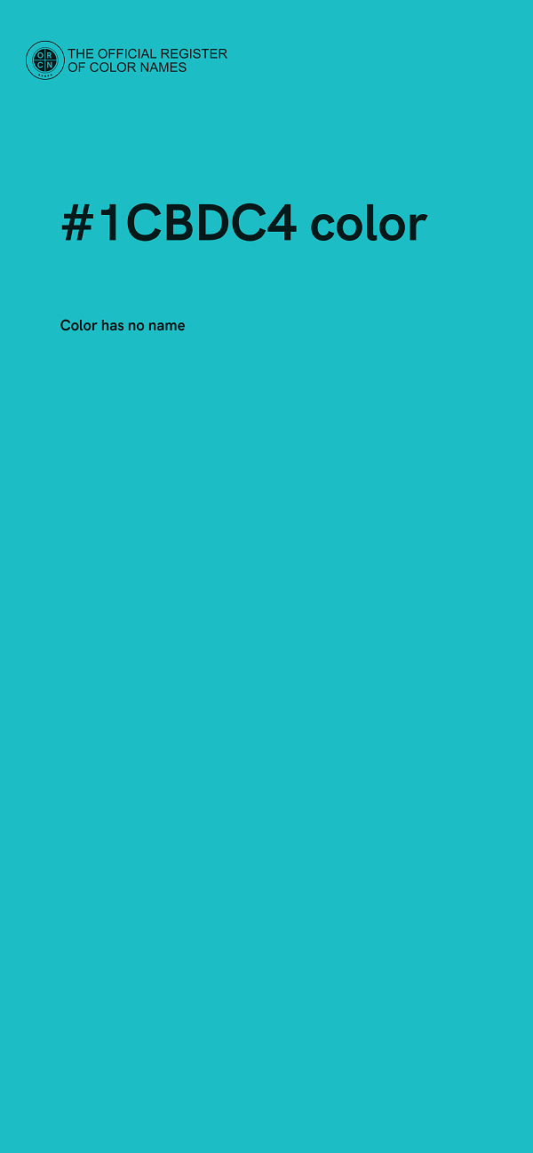 #1CBDC4 color image
