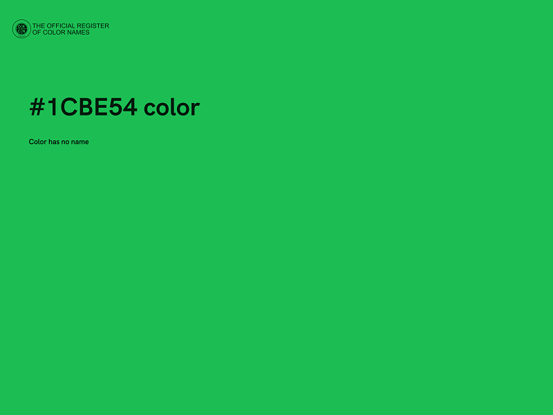 #1CBE54 color image