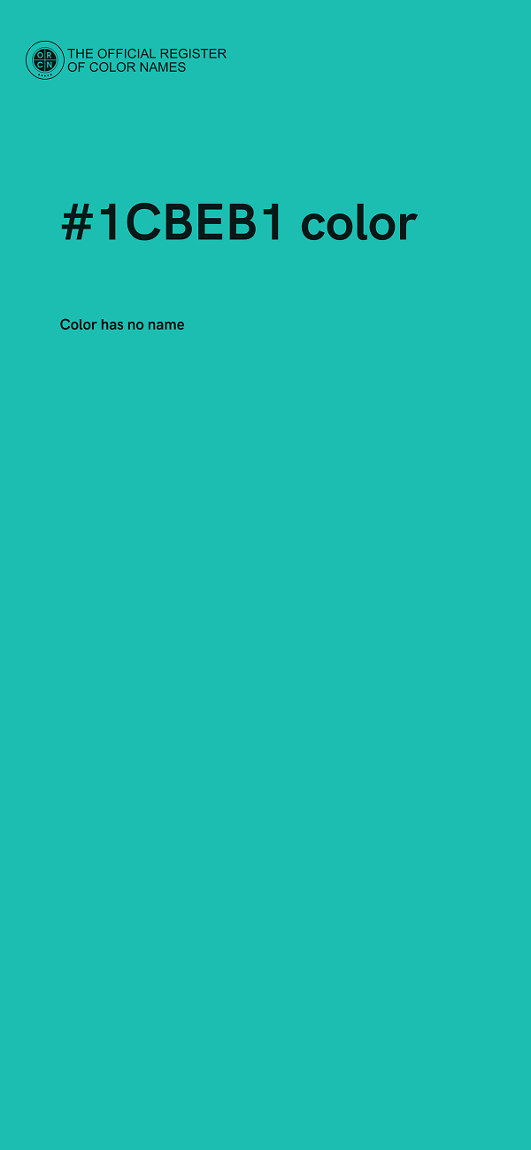 #1CBEB1 color image