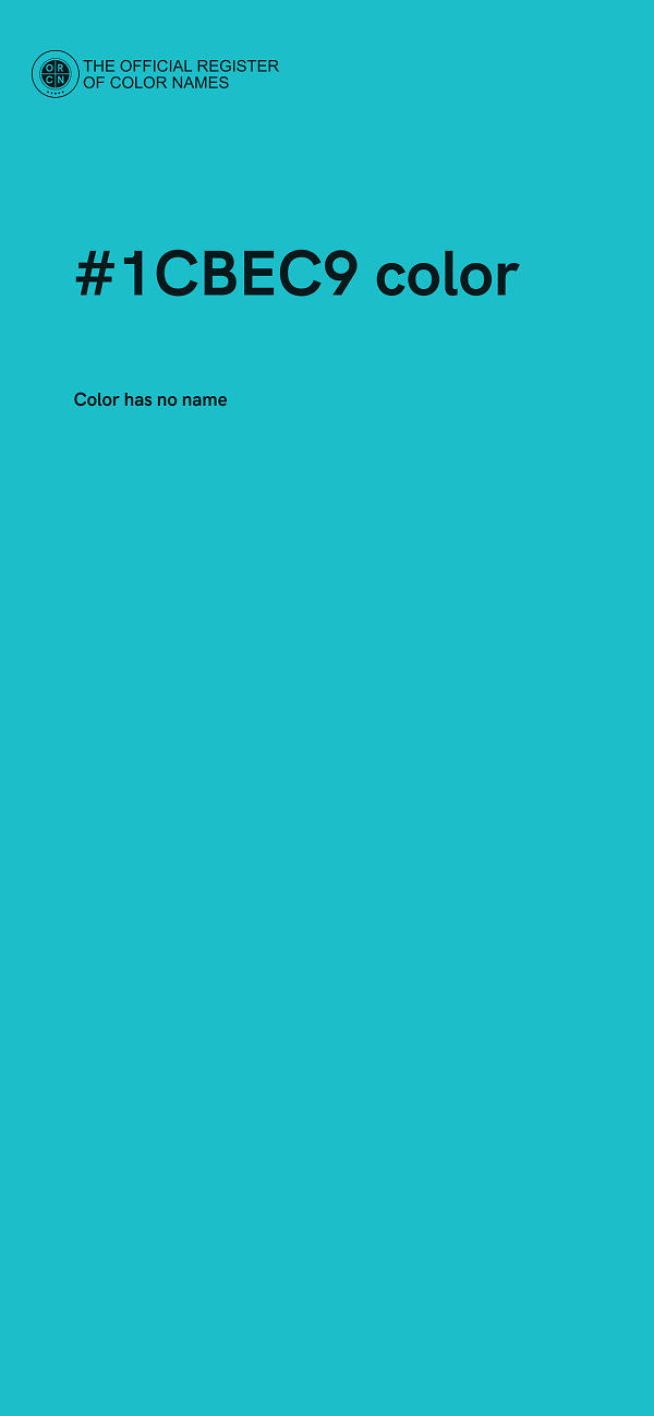#1CBEC9 color image