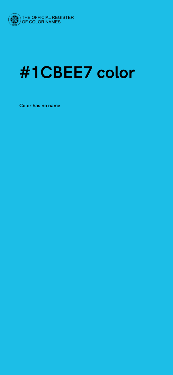 #1CBEE7 color image