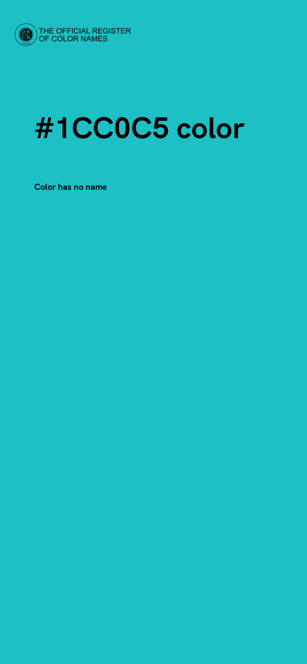 #1CC0C5 color image
