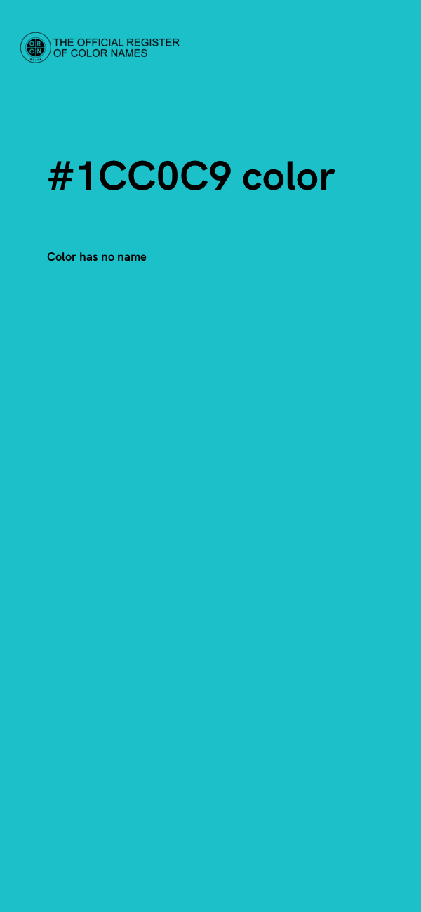 #1CC0C9 color image