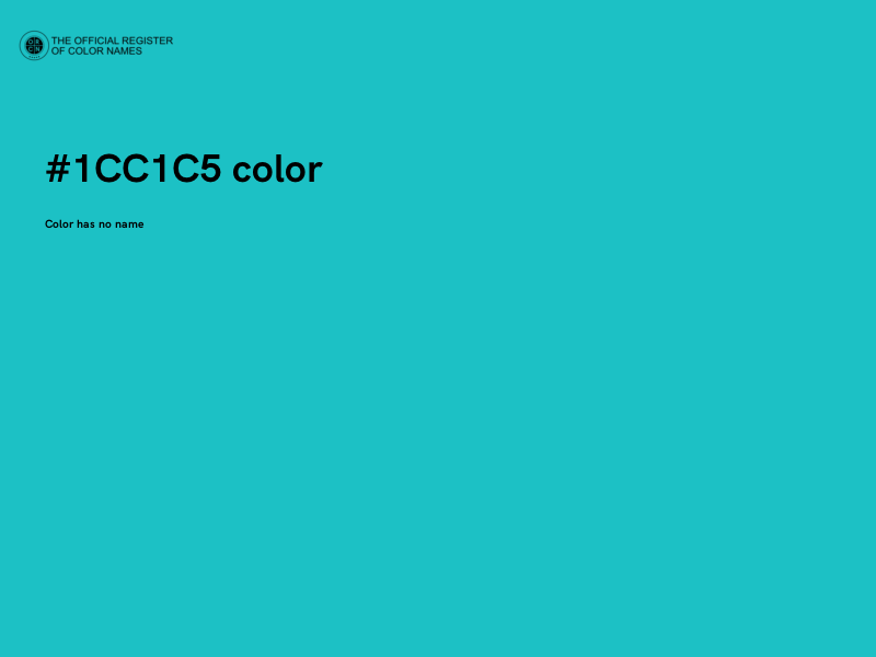 #1CC1C5 color image