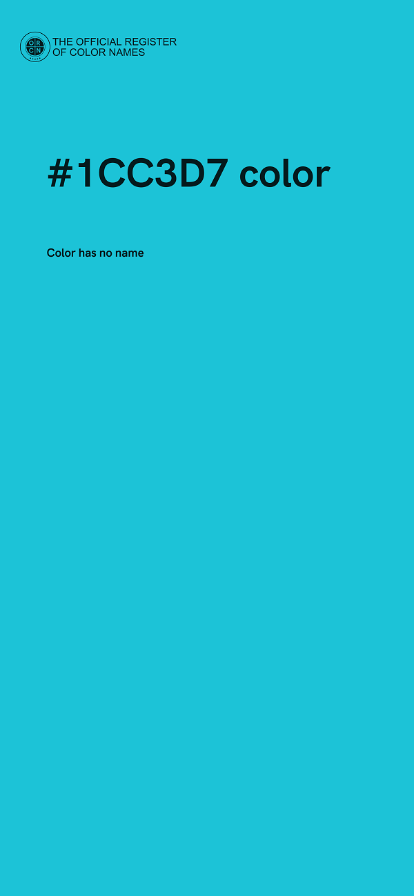 #1CC3D7 color image
