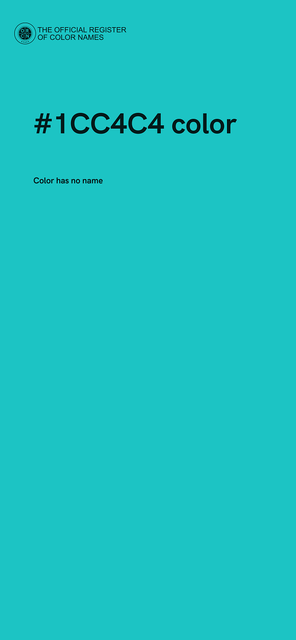 #1CC4C4 color image