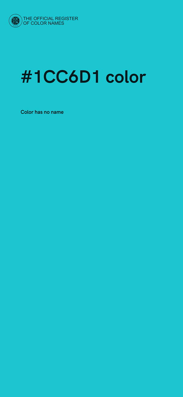 #1CC6D1 color image