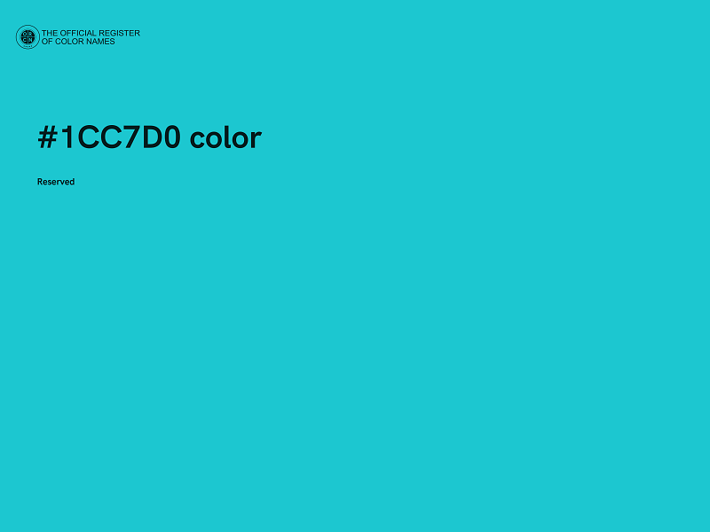 #1CC7D0 color image